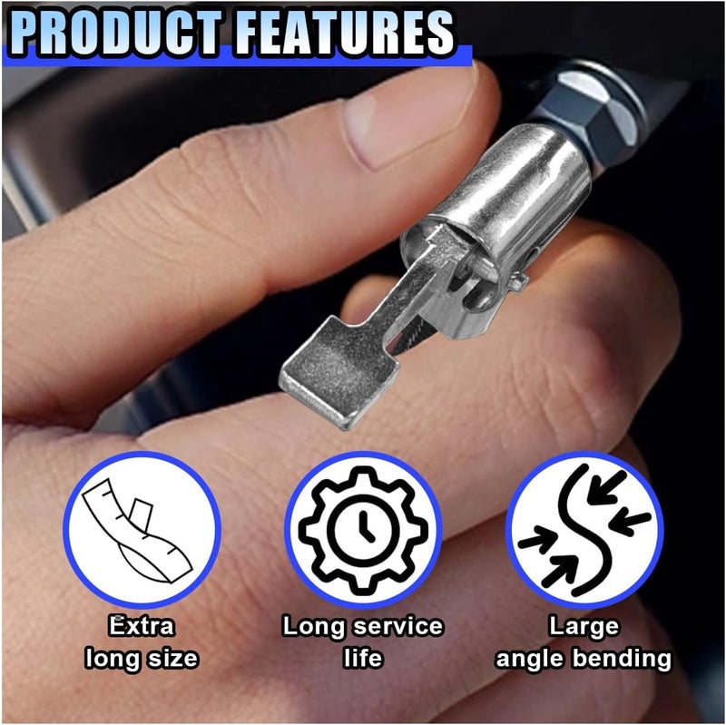 BDZMC Car Tire Inflator Hose Adapter, High-Pressure Air Compressor Hose, Lock-on Air Chuck Connector Extension Tube with Converting Nuts, Quick-Inflation Hose for Tire Pump - Image 3